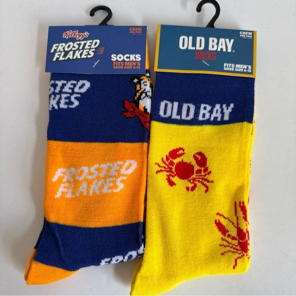 New Lot 8 Novelty Fun Graphic Socks Crew Length Socks Unisex 8 Packs Food